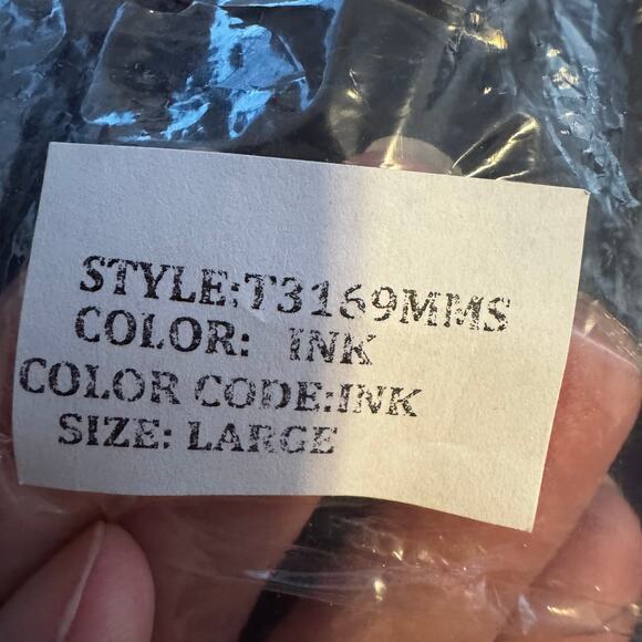 Laila Jayde Long Sleeve Keyhole Top Purple Ink NWT Size Large - Picture 9 of 9